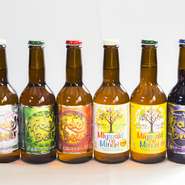 宮崎の地ビール『ひでじビール』は、コンテストで賞を取り続けるものや、日向夏を使ったラガー、柚子を使ったエールなど個性豊か。110種を超える焼酎や、リキュールなども県内の蔵元のもののみを選んでいます。