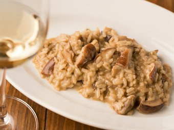 2つの食感がたまらない『ポルチーニ茸のリゾット』