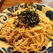 自家製三升漬けと沖縄味噌で味付けした激辛なソーメンチャンプルーです‼︎やみつきになります‼︎
