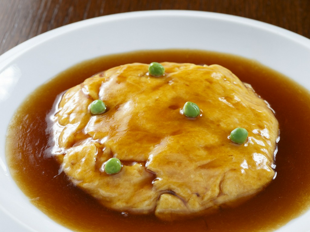 広東風カニ玉甘酢あんかけ