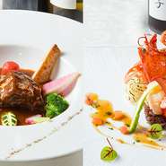 カナダ産活きオマールなどシェフ厳選の食材を取り入れた至福のフルコースをご用意しております。繊細な味や香りをご堪能いただける一皿ごとのグラデーションをぜひお愉しみください。