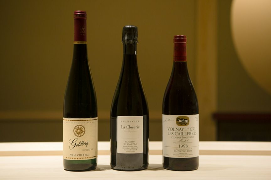 フレンチ出身の飛田氏が、和食との相性を考えたワインをセレクト