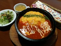 名物石焼オムライスランチ ※お皿に変更可。ソースお代わり自由!