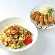 ●鶏唐チャーハンと手羽先※手羽先は１人前です。