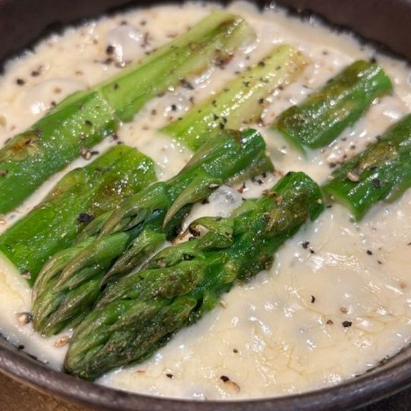 極太アスパラソテー 北海道白糠チーズ焼き