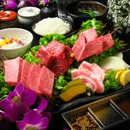 A5黒毛和牛”上コンビ”ランチセット ~ Deluxe Chuck Rib Lunch Set ~