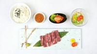 黒毛和牛「上ハラミ」・特製白菜キムチ・サラダ・ライス
