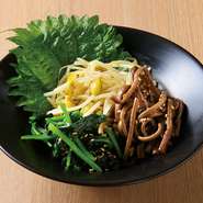 豆もやし・ほうれん草・ゼンマイ