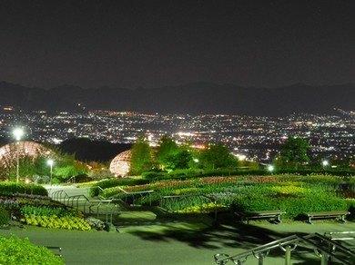 日本三大夜景にも選ばれた甲府盆地の夜景に抱かれてディナーを