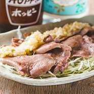 毎月25日直前の木曜日！（25日が木曜日の場合は18日）に開催中！毎週木曜日に仕入れる鮮度抜群の生のタンです！豚のタン？て思うかもしれませんが、まったく臭みのないタン！さすが「どろぶた」です。もしかしたら、翌週の月には品切れをおこしてしまうかも！頼むなら、木曜日に近い日がお勧め！