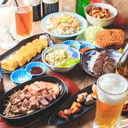 どろぶたを使用したコース料理は絶品です。