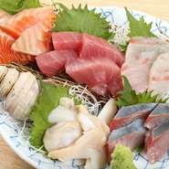 沼津で採れた鮮魚を贅沢に『お刺身 5点盛り』