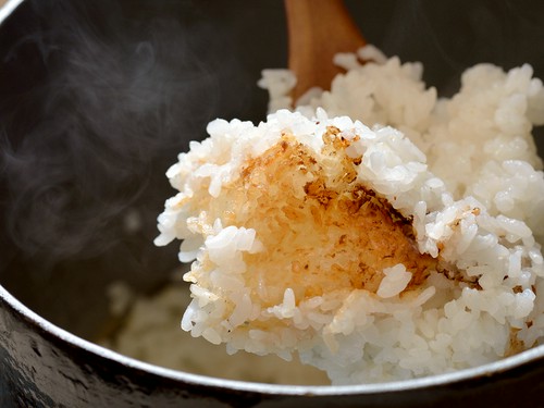地元産の上質なお米は「おこげ」も美味しい！
