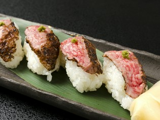 上質な肉を惜しみなくつかった『倉石牛のあぶりにぎり』