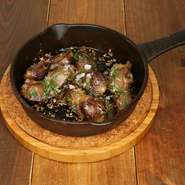 'Hakata' free range chicken gizzard grilled in garlic