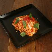 Tokachi mozzarella pasta with hand picked local basil