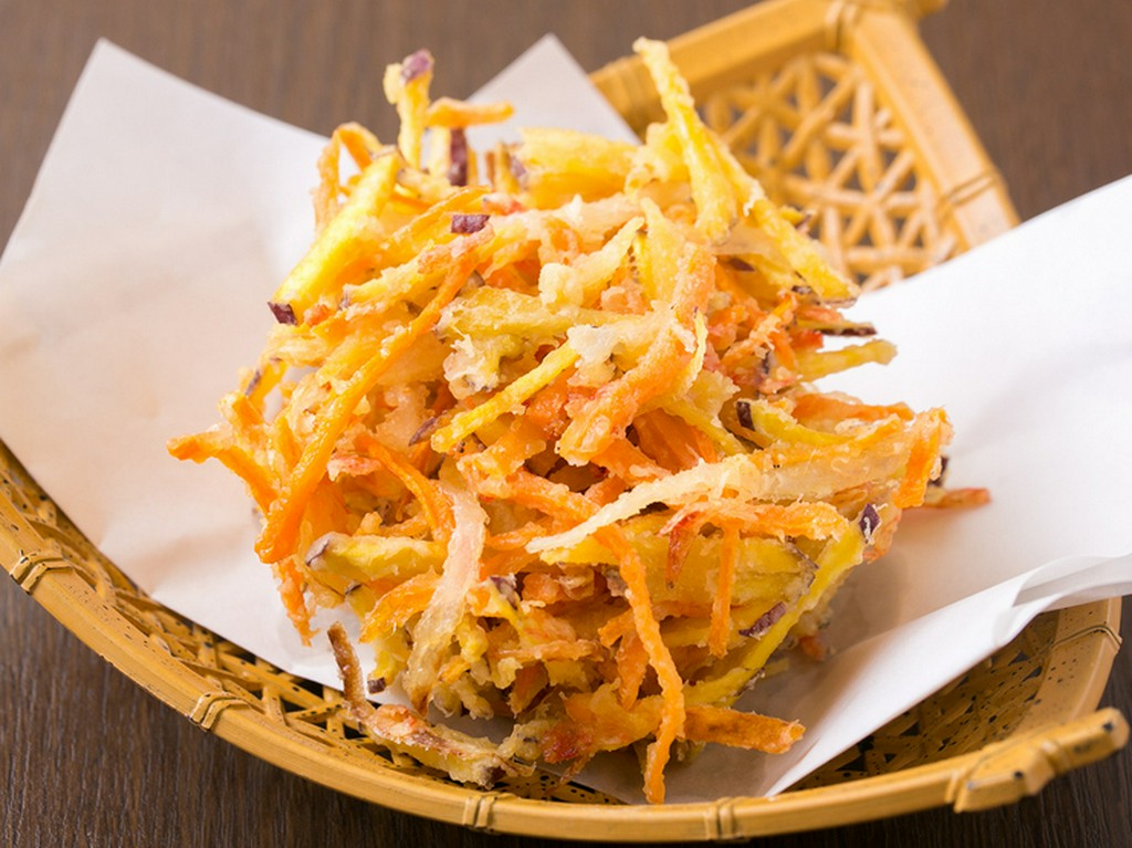 野菜天に負けず劣らず人気の自信作『野菜のかき揚げ』