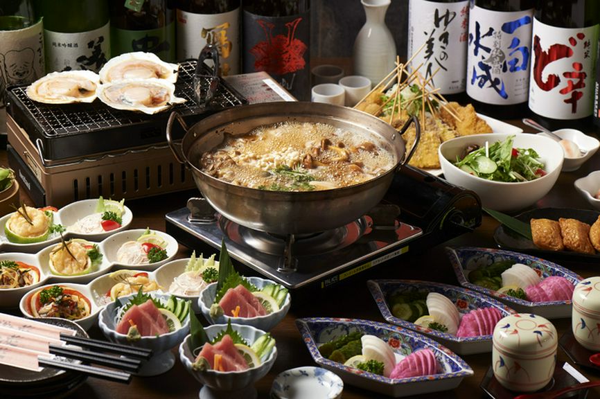 日本酒付き飲み放題もあり。多くの利用スタイルに対応するコース