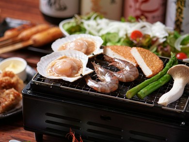 お通しからちょっと贅沢。卓上コンロで楽しむ『炉端焼き』