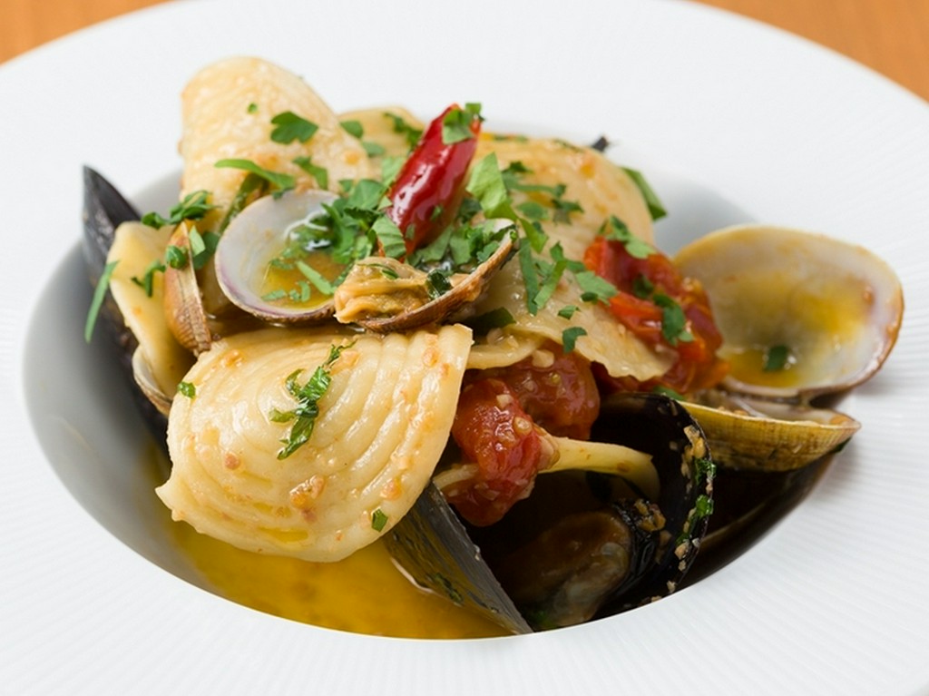 モチモチした食感が特徴『ムール貝と浅利のコルツェッティ』