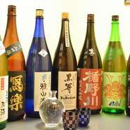 定番の日本酒にはじまり、豊富なお酒を味わえる