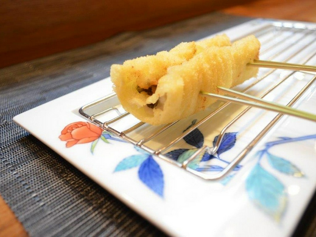 厳選した『穴子』は串揚げの最高峰