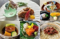 旬の食材を豪勢に惜しみなく盛り込み、職人の技で仕上げる日本料理コース
〈開催期間〉5月1日～6月30日
＊前日12時までの要予約
＊２ヶ月ごとにメニュー内容が変更となります。 ※写真はイメージです。