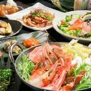 寛げる宴会個室で歓迎会や同窓会などを開いてみては。豪華にカニ鍋を堪能するコース（季節によって変わります）など、北海道の海鮮をふんだんに盛り込んだ料理が、宴席を華やかに演出してくれること請け合いです。　