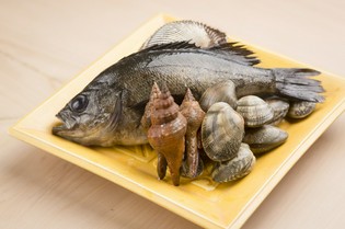 瀬戸内海の幸、山の山菜、タケノコなど、地物にこだわった食材