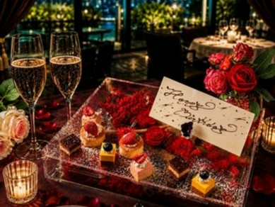 大切な記念日に。色鮮やかなお花とメッセージでサプライズを演出する「特製フラワープレート」
