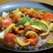 トマトの味わいも爽やかな酢豚です。