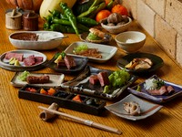 お肉好きにはたまらない、質・量ともに大満足の『会席膳』※写真はイメージです。