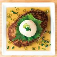 Hamburg steak with grated radish and green shiso leaf
和風おろしハンバーグ