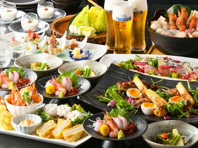 歓送迎会にぴったりの季節会席、飲み放題付コース等多数ご用意！