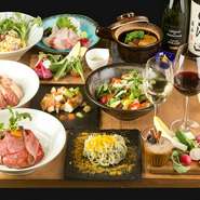 新鮮食材を活かした和洋創作料理の数々は、美味しいものが大好きな女子の心とお腹を満たします。お酒にもピッタリなメニューが並び、オシャレ和モダンな店内で、美味しい料理を食べながら女子会トークも弾みそう。