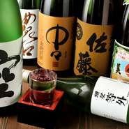 和食に合う焼酎が20種以上。そばや山椒など珍しい酒も