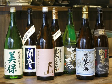 島根の地酒を数多くご準備しています。