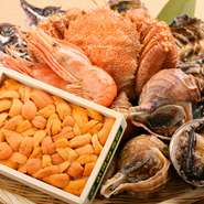 魚介類は、岩内港や寿都漁港といった近隣の漁港を中心に、北海道全体から仕入れています。毎日2時間かけて札幌の市場まで行き、私自身が目利きをしています。季節ごとの旬の味わいをご堪能ください。