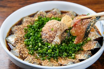 人気の「ごまさば」「イカ活き造り入り刺盛（玄海灘のおススメの魚たちです）」を押さえておくプランです
