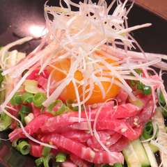 尾崎牛ユッケ　希少な尾崎牛の生ユッケ