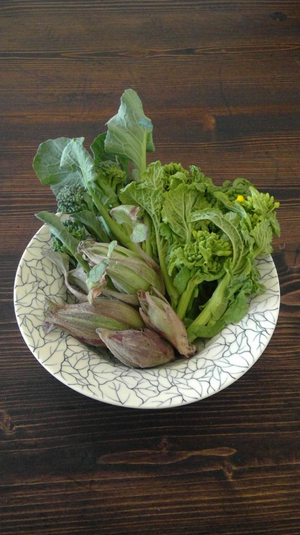 山梨県と愛知県の季節の野菜の盛り合わせ