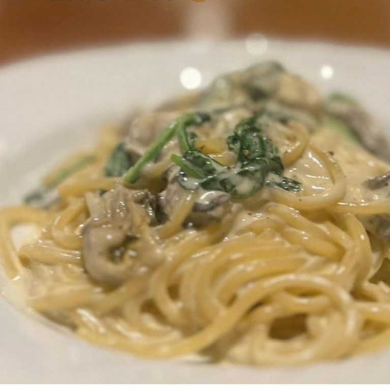 宮城県奥松島寒風沢産　牡蠣のクリームソーススパゲッティ