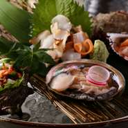 季節替わりのお楽しみ『貝刺し盛り合わせ』