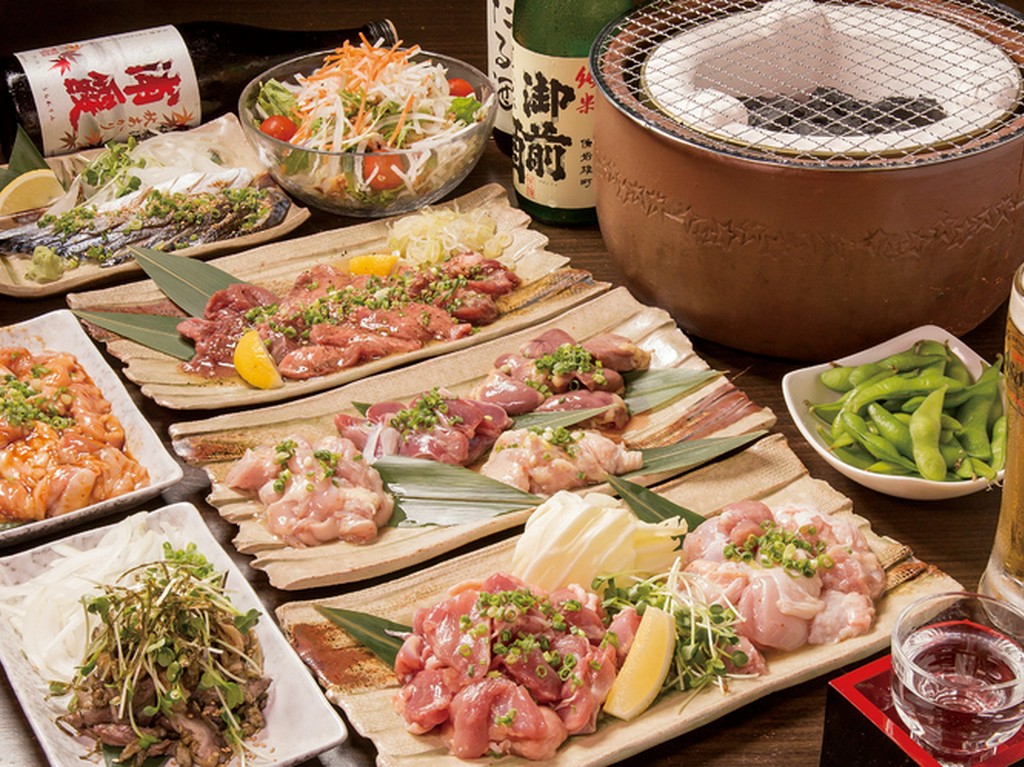 コースは七輪焼きを含めたボリューム満点14品！