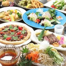 旬魚の刺身、名物ステーキ、〆はお好み焼き、としっかりご堪能できる宴会にぴったりなコースです。