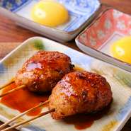 当店イチ押しNO.1『卵黄タレつくね』リピーター続出です。