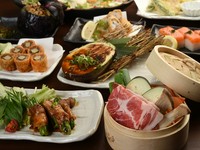 人気の豚巻き野菜蒸篭蒸しや天ぷら、京の鴨料理、おばんざい、など全8品…京料理を満喫できるフルコース★