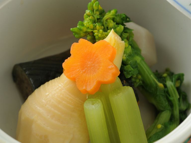 手間を惜しまない旬野菜の『炊き合わせ』