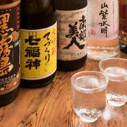 盛岡の地酒ほか、日本酒の飲み比べも楽しめる