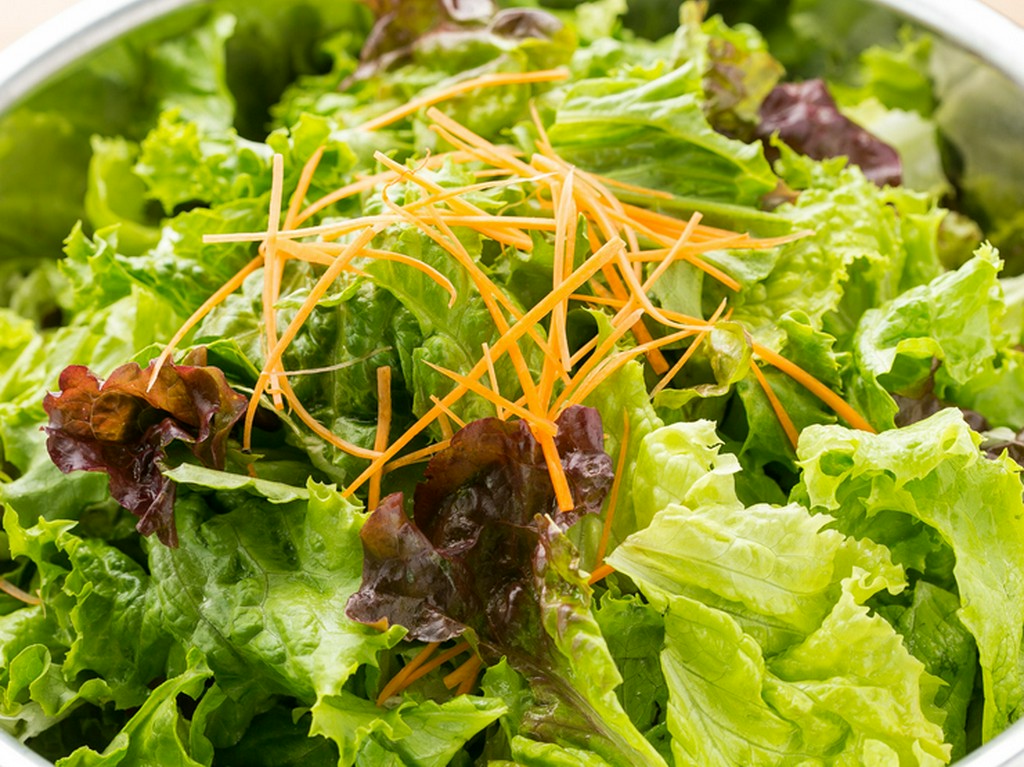 瑞々しく新鮮。自家製ドレッシングをかけていただく『サラダ』